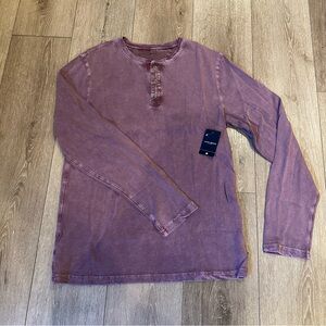 NWT Lucky Brand Henley shirt plum purple size small